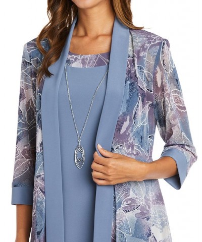 Petite Dress & Printed Jacket Steel $33.79 Dresses