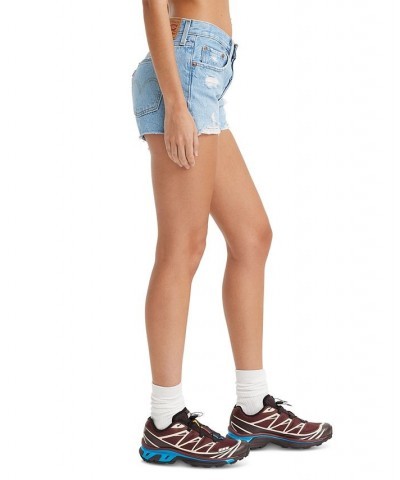 Women's 501 Cotton High-Rise Denim Shorts Athens Jump $35.39 Shorts