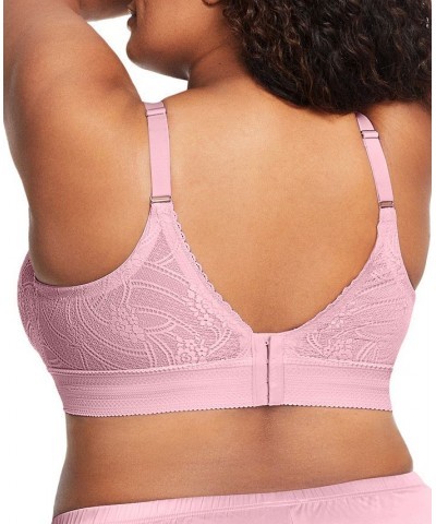 Plus Size Full Figure Bramour Gramercy Luxe Lace Wireless Bralette Purple $25.28 Bras