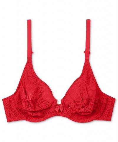 Halo Lace Molded Underwire Bra 851205 Up To G Cup Barbados Cherry $32.64 Bras