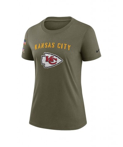 Women's Olive Kansas City Chiefs 2022 Salute to Service Legend T-shirt Green $25.85 Tops