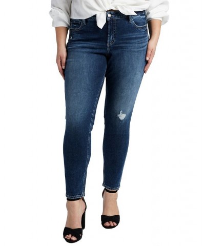 Plus Size Elyse Mid Rise Skinny Jeans Indigo $33.28 Jeans