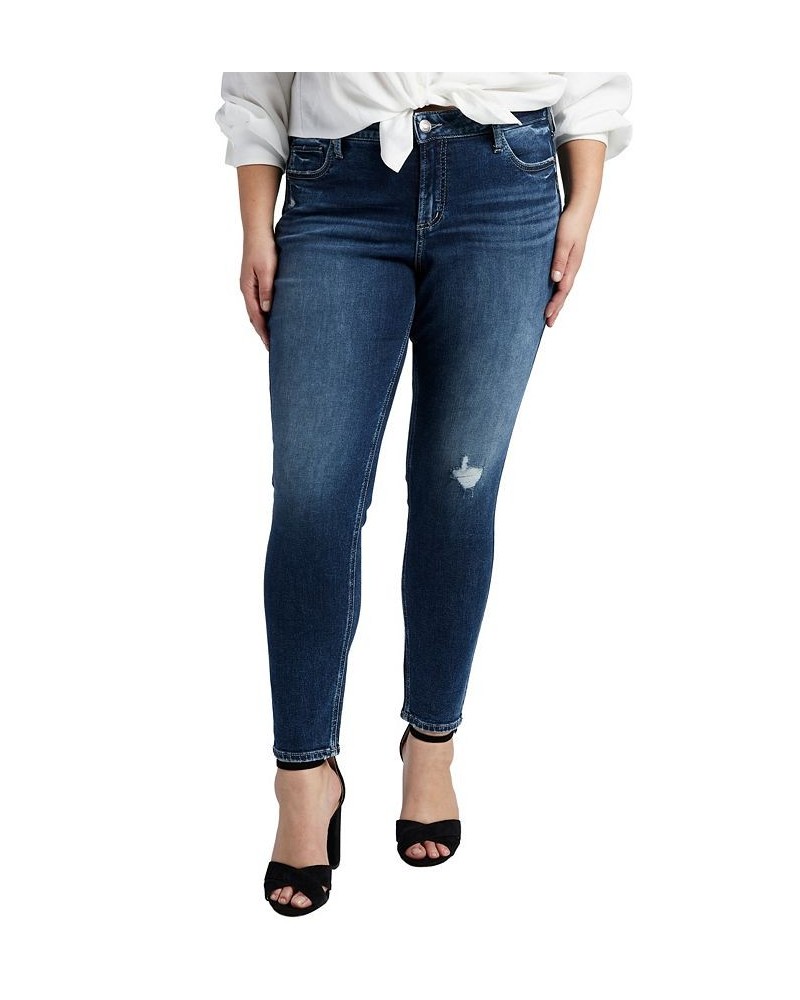 Plus Size Elyse Mid Rise Skinny Jeans Indigo $33.28 Jeans