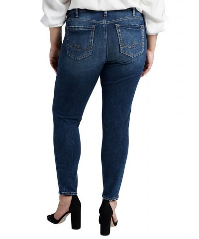 Plus Size Elyse Mid Rise Skinny Jeans Indigo $33.28 Jeans