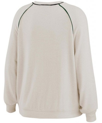 Women's Oatmeal Dallas Stars Raglan Pullover Sweatshirt Pants Lounge Set Oatmeal $48.40 Pajama