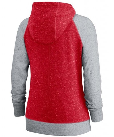 Women's Red St. Louis Cardinals In Pocket Gym Vintage Full-Zip Hoodie Red $38.40 Tops