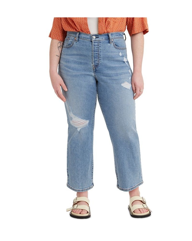 Trendy Plus Size Wedgie Straight-Leg Jeans Tear To Shreds $32.00 Jeans