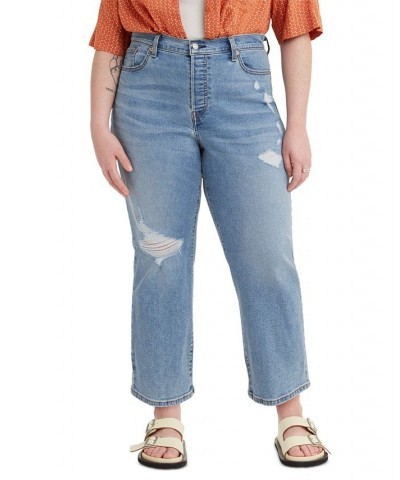 Trendy Plus Size Wedgie Straight-Leg Jeans Tear To Shreds $32.00 Jeans