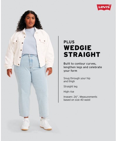 Trendy Plus Size Wedgie Straight-Leg Jeans Tear To Shreds $32.00 Jeans