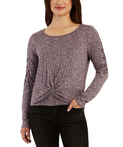 Juniors' Twist-Hem Top Lavender $10.72 Tops