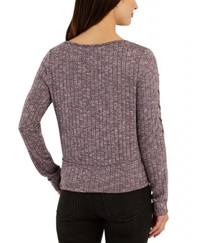 Juniors' Twist-Hem Top Lavender $10.72 Tops