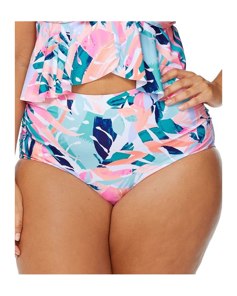 Trendy Plus Size Miami Nights Keiora Bottoms White Multi $27.90 Swimsuits
