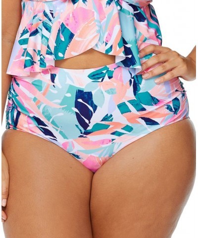 Trendy Plus Size Miami Nights Keiora Bottoms White Multi $27.90 Swimsuits