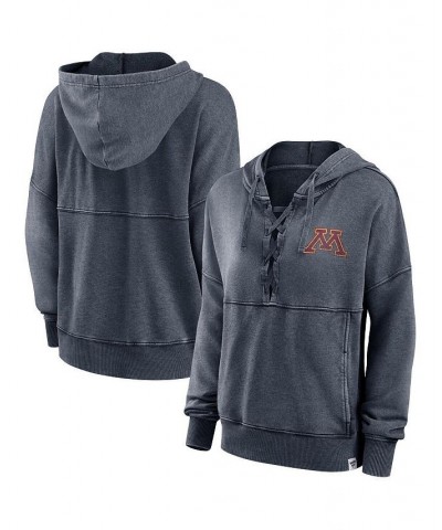 Women's Branded Heathered Charcoal Minnesota Golden Gophers Overall Speed Lace-Up Pullover Hoodie Heathered Charcoal $35.69 S...