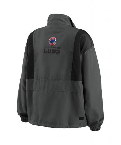 Women's Charcoal Chicago Cubs Packable Half-Zip Jacket Charcoal $48.40 Jackets