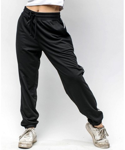 Women's Reneu Earth Drawstring Sweat Pants with Stripe Brown $36.04 Pants