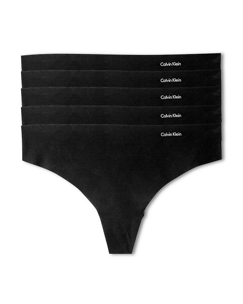 Invisible Thong 5-Pack QD3556 Black $27.73 Panty