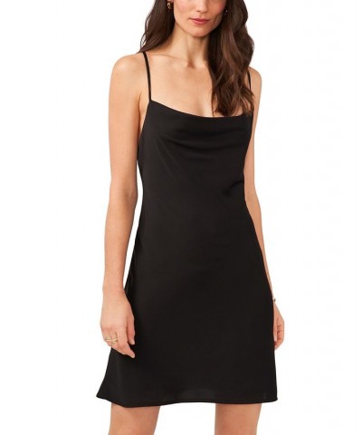 Women's Strappy Back Cowl Neck Dress Black $35.60 Dresses