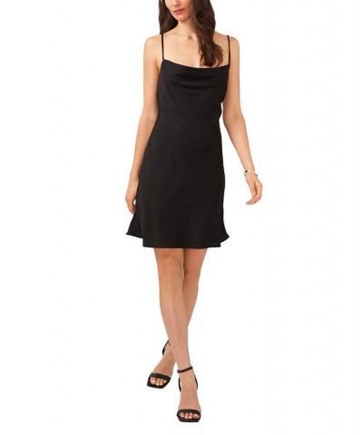 Women's Strappy Back Cowl Neck Dress Black $35.60 Dresses