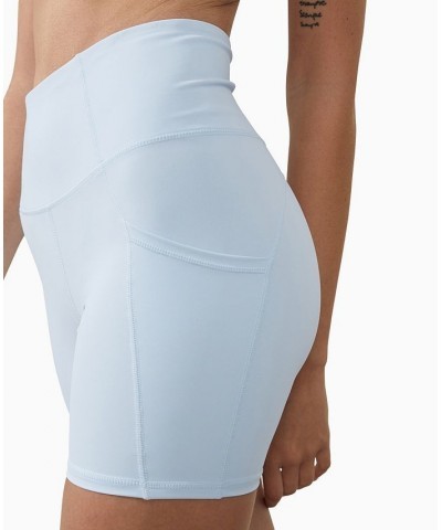 Women's Ultimate Booty Shaper Bike Shorts Silky Blue $22.00 Shorts