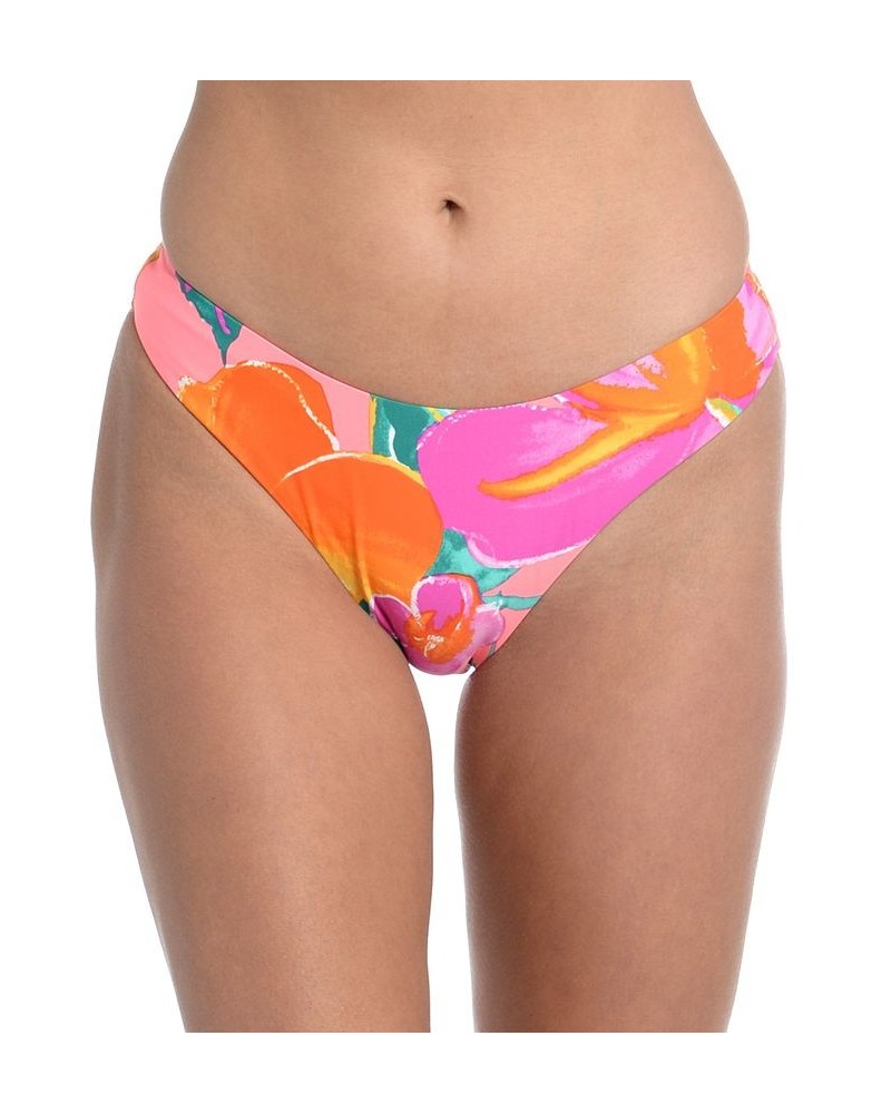 Women's Isla Del Sol Printed Hipster Bikini Bottoms Hot Coral $34.79 Swimsuits