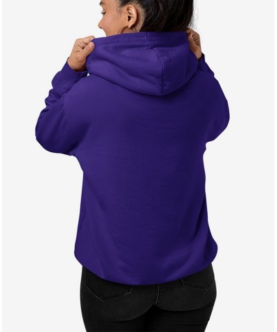 Women's Hooded Word Art USA Flag Sweatshirt Top Purple $29.40 Sweatshirts