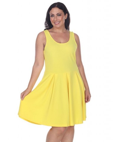 Women's Plus Size Crystal Dress Yellow $29.24 Dresses