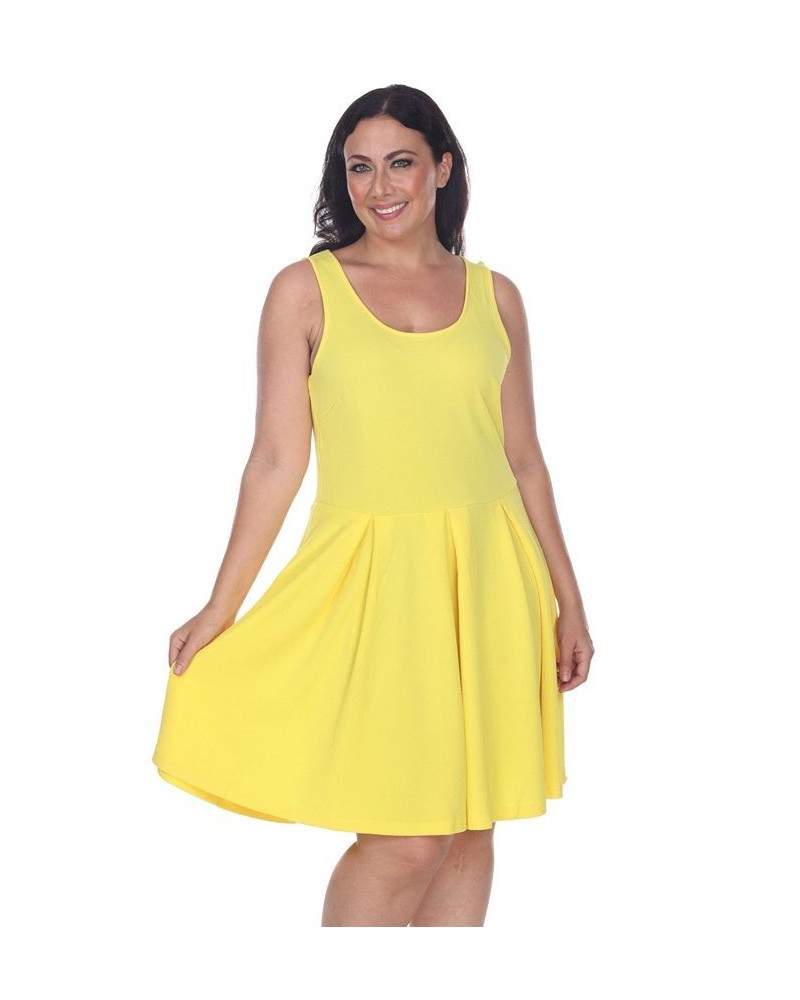 Women's Plus Size Crystal Dress Yellow $29.24 Dresses