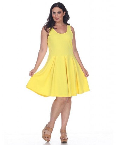 Women's Plus Size Crystal Dress Yellow $29.24 Dresses