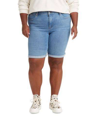 Trendy Plus Size Classic Bermuda Shorts Lapis Ring $29.49 Shorts