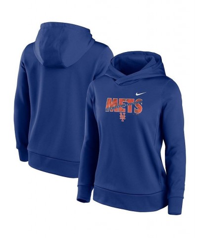 Women's Royal New York Mets Club Angle Performance Pullover Hoodie Royal $41.40 Sweatshirts