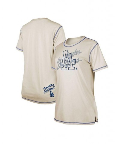 Women's White Los Angeles Dodgers Team Split T-shirt White $24.00 Tops