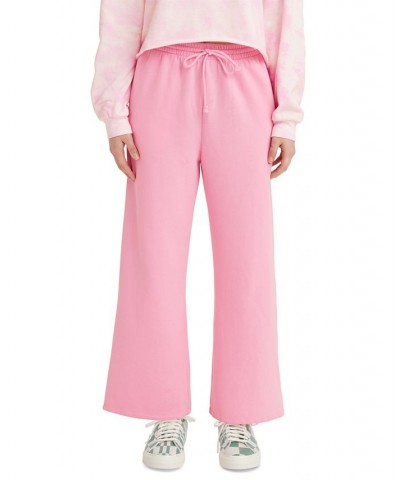 Women's Mid-Rise Straight-Leg Sweatpants Red $15.87 Pants