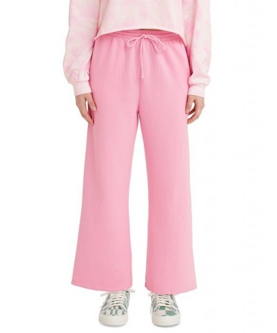 Women's Mid-Rise Straight-Leg Sweatpants Red $15.87 Pants