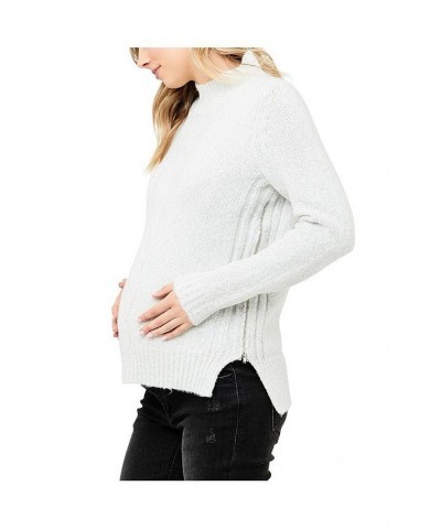 Women's Cable Nursing Knit Snow $53.41 Sweaters