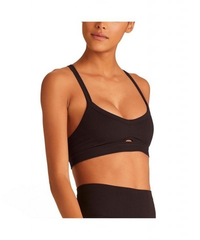 Adult Women Barre Cami Bra Black $29.14 Bras