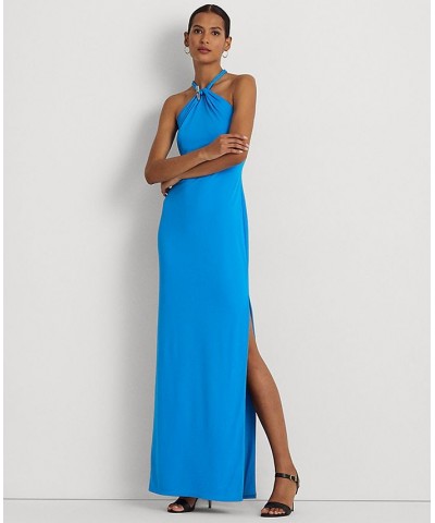 Women's Jersey Halter Gown Blaze Ocean $82.25 Dresses