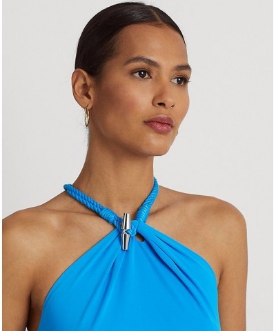 Women's Jersey Halter Gown Blaze Ocean $82.25 Dresses