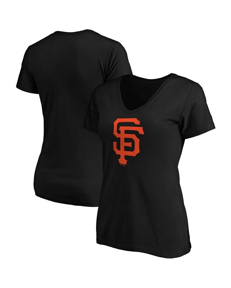 Women's Black San Francisco Giants Core Official Logo V-Neck T-shirt Black $18.00 Tops