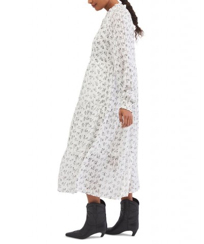 Shadow Tiered Maternity Maxi Dress White Ditsy $36.72 Dresses