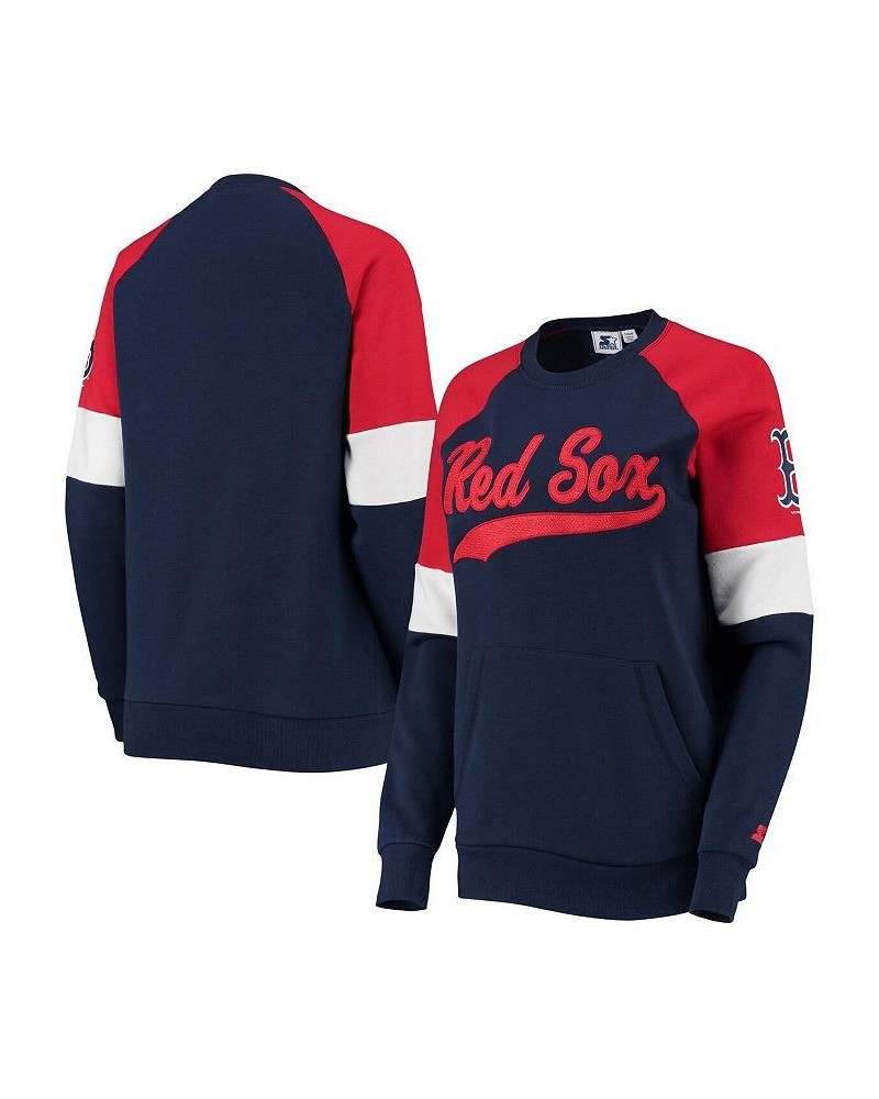 Women's Navy and Red Boston Red Sox Playmaker Raglan Pullover Sweatshirt Navy, Red $33.75 Sweatshirts