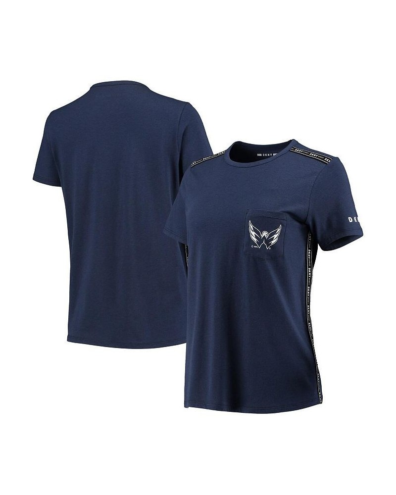 Women's Navy Washington Capitals Donna Sporty Tri-Blend T-shirt Navy $26.51 Tops