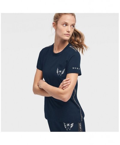 Women's Navy Washington Capitals Donna Sporty Tri-Blend T-shirt Navy $26.51 Tops