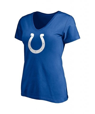 Women's Branded Jonathan Taylor Royal Indianapolis Colts Player Icon Name Number V-Neck T-shirt Royal $19.32 Tops