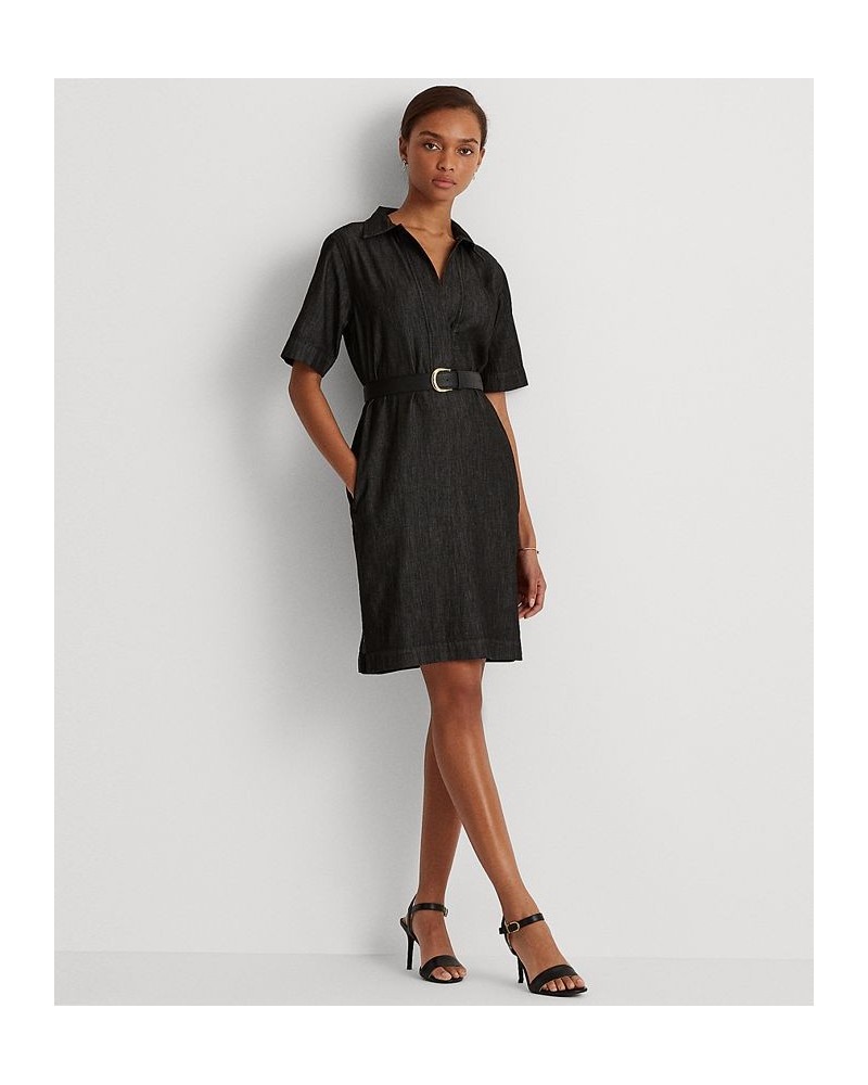 Denim Cotton Shift Dress Black $69.75 Dresses