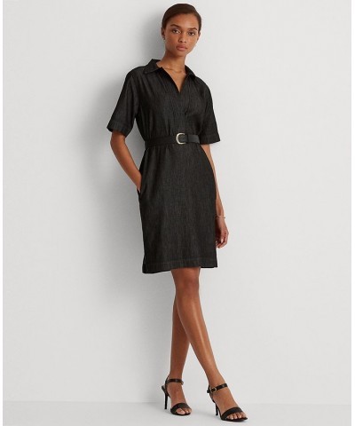 Denim Cotton Shift Dress Black $69.75 Dresses