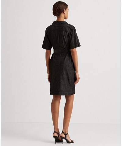 Denim Cotton Shift Dress Black $69.75 Dresses