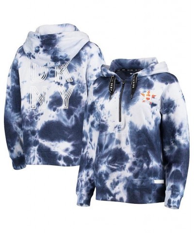 Women's White and Navy Houston Astros Dakota Tie-Dye Half-Zip Hoodie White, Navy $48.30 Sweatshirts