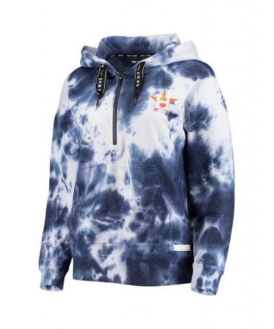 Women's White and Navy Houston Astros Dakota Tie-Dye Half-Zip Hoodie White, Navy $48.30 Sweatshirts