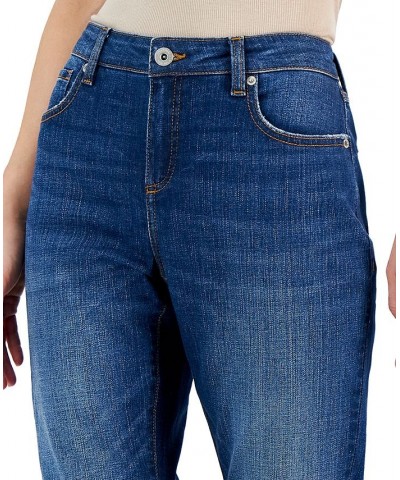 Women's Mid-Rise Cropped Flare-Leg Jeans Blue $22.50 Jeans